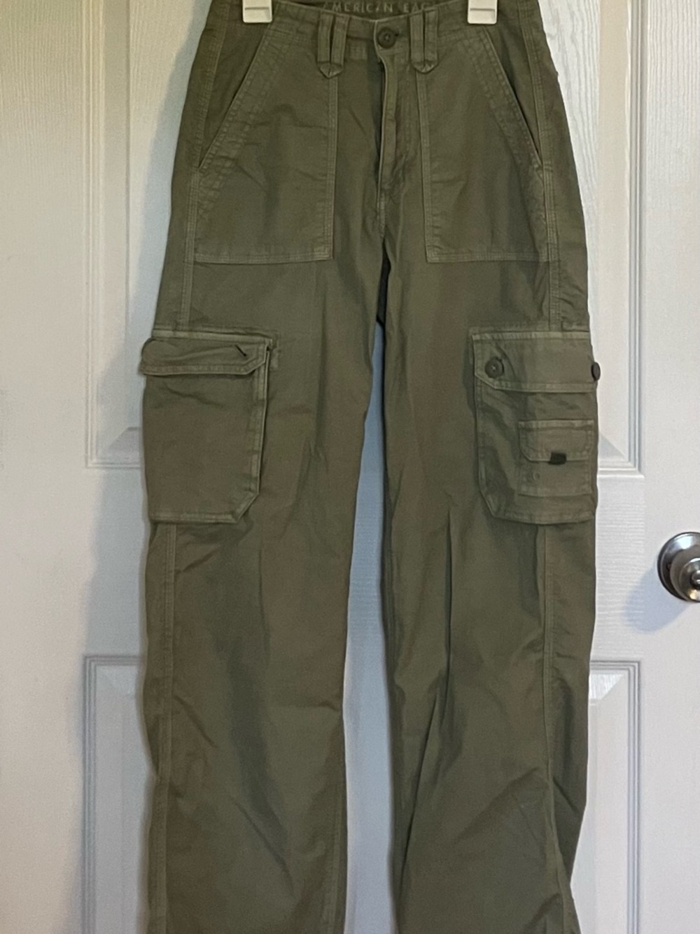 American Eagle Outfitters Olive Cargo Pants with Utility Pockets